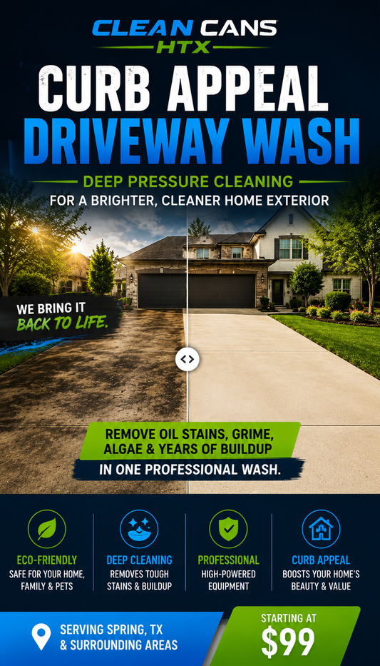 Curb Appeal Driveway Wash – Deep Pressure Cleaning