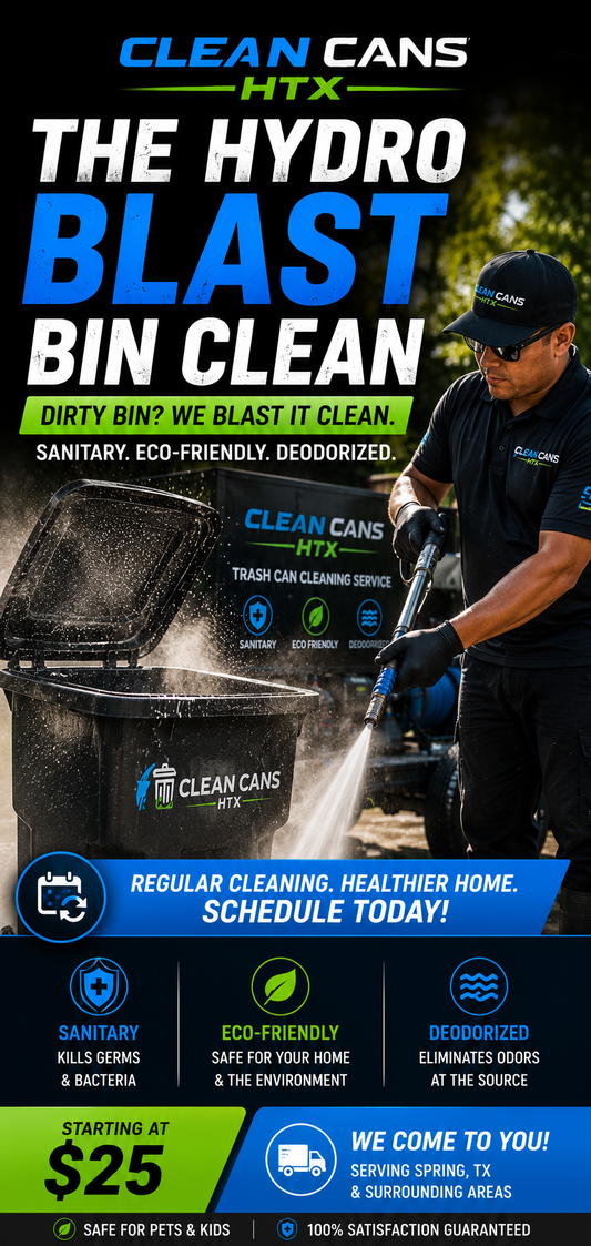 Hydro Blast Trash Bin Clean